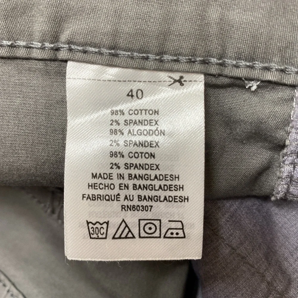 UNIONBAY Cargo Shorts Men Gray 40 11.5 Inseam Pockets Lightweight Cotton Stretch